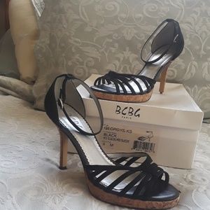 BCBG George size 9 black suede